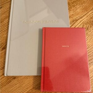 "Write to Me" School Photo Album (Beige/Grey) and Journal (Red) - UNOPENED